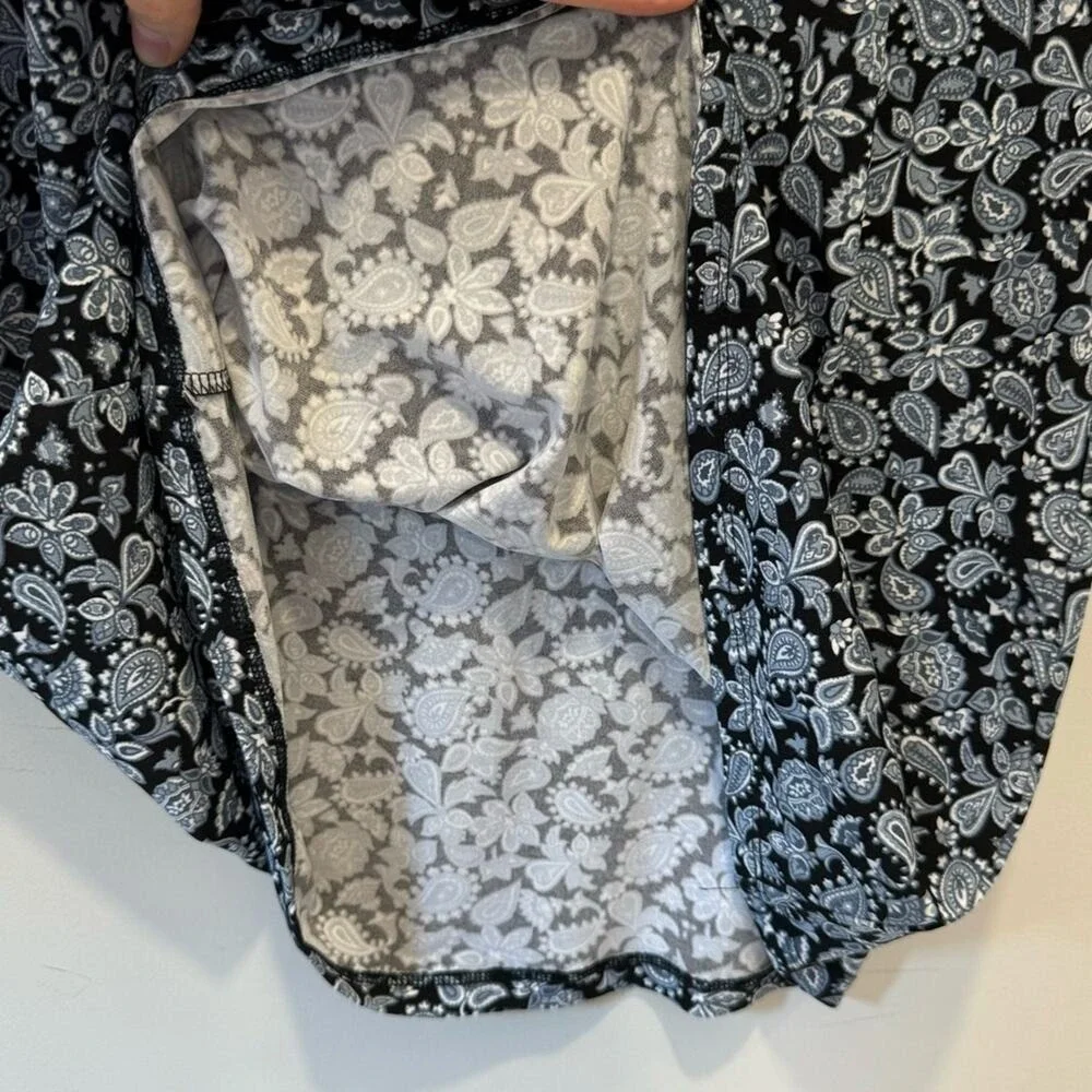 NWT Michael Kors Paisley Boho‎ Soft Stretch Mini V-neck Sleeveless Dress XS Blue